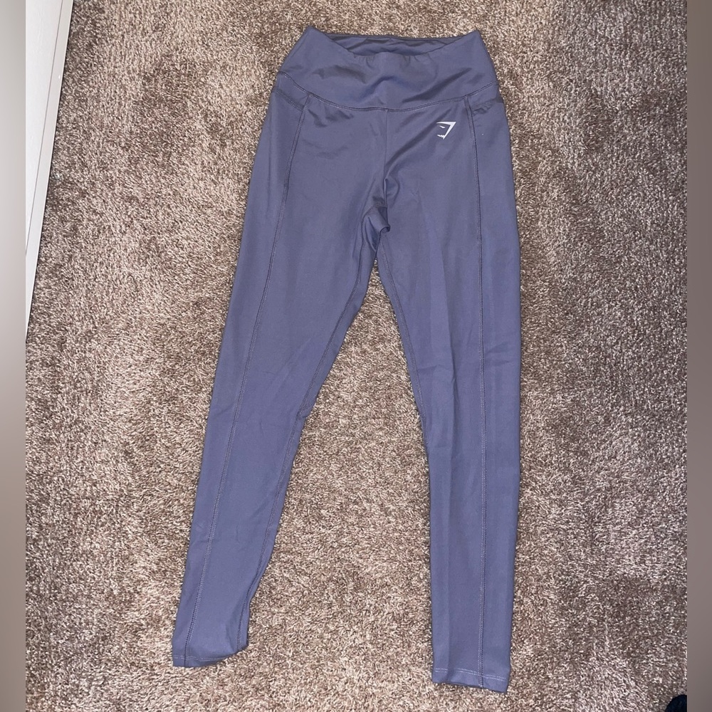 Gymshark leggings- grey blue color- size small